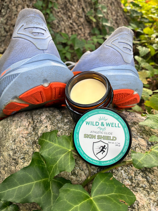Wild & Well Skin Shield athletic glide balm for runners and athletes