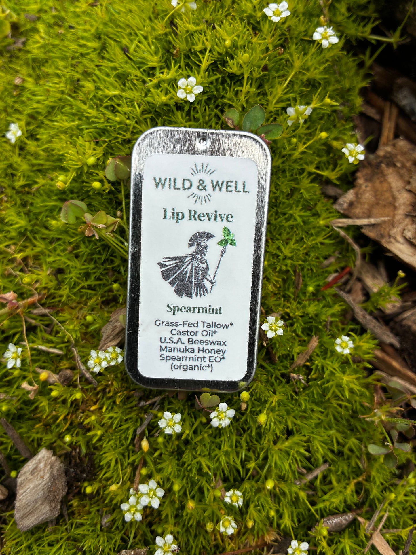 Wild & Well Lip Revive Spearmint tallow lip balm