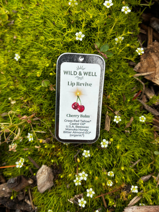 Wild & Well Lip Revive Cherry tallow lip balm
